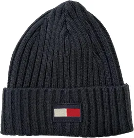Tommy Hilfiger Men's Flag Patch Rib Watch Beanie Hat (One Size, Sky Captain)