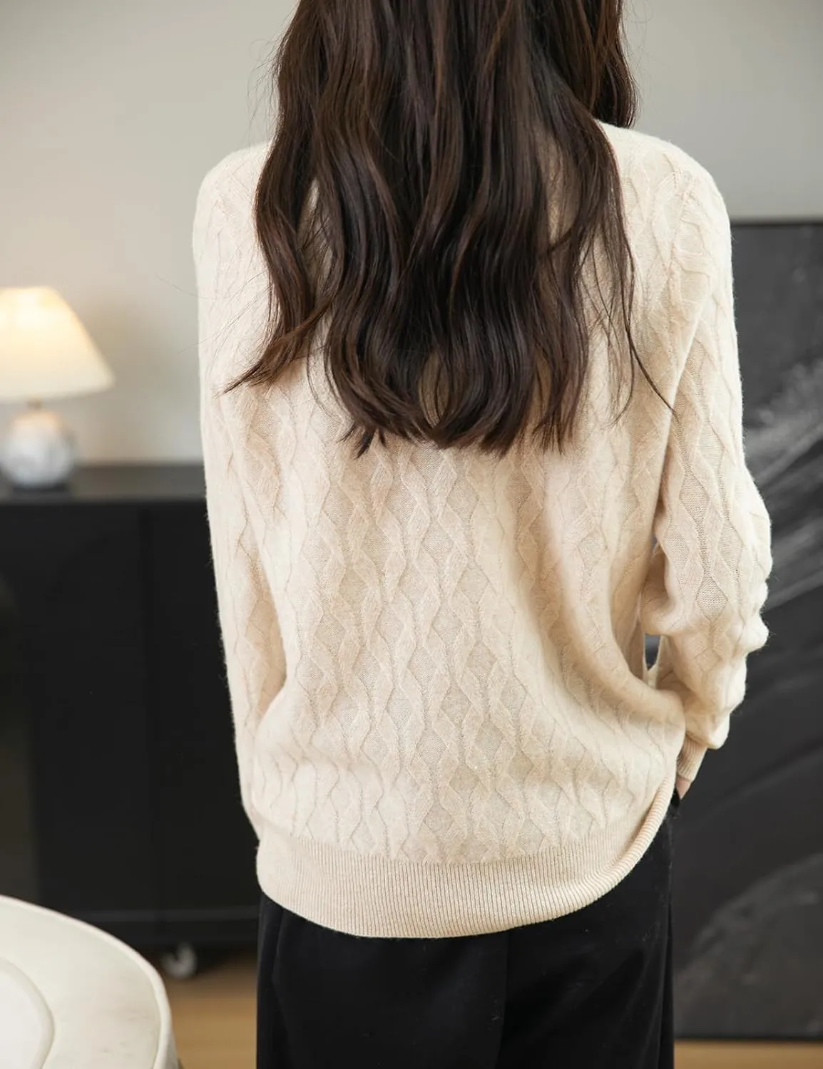 Women's 100% Merino Wool Sweater 2025 Fall Winter Solid Turtleneck Long Sleeve Knitted Pullover Sweater Jumper