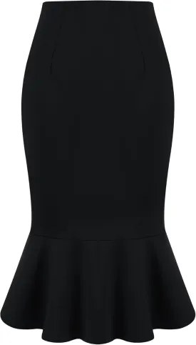 Women's Bodycon Mermaid Skirt High Waist Elegant Work Fishtail Pencil Skirts