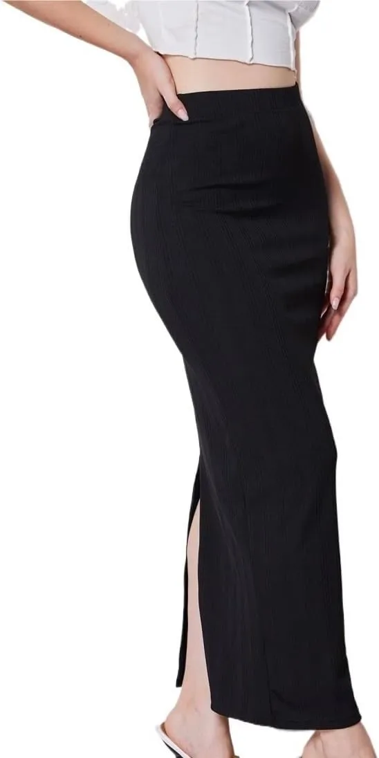Women's High Waist Slit Back Pencil Skirt 2025 Fashion Long Skirts