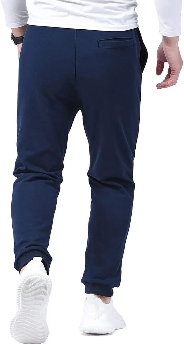 Zoulee Classic Drawstring-Waist Zipper Logo Jogger Pants with Zipper Fly